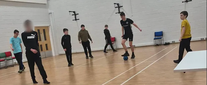 The youth group keeping fit.